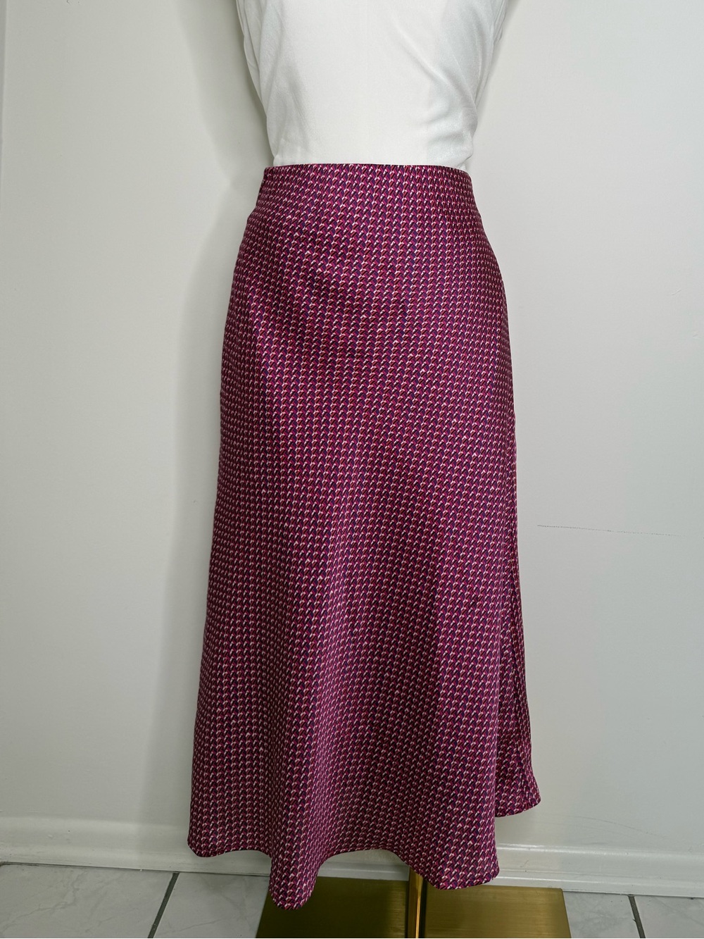 Leith Plum Patterned Maxi Skirt